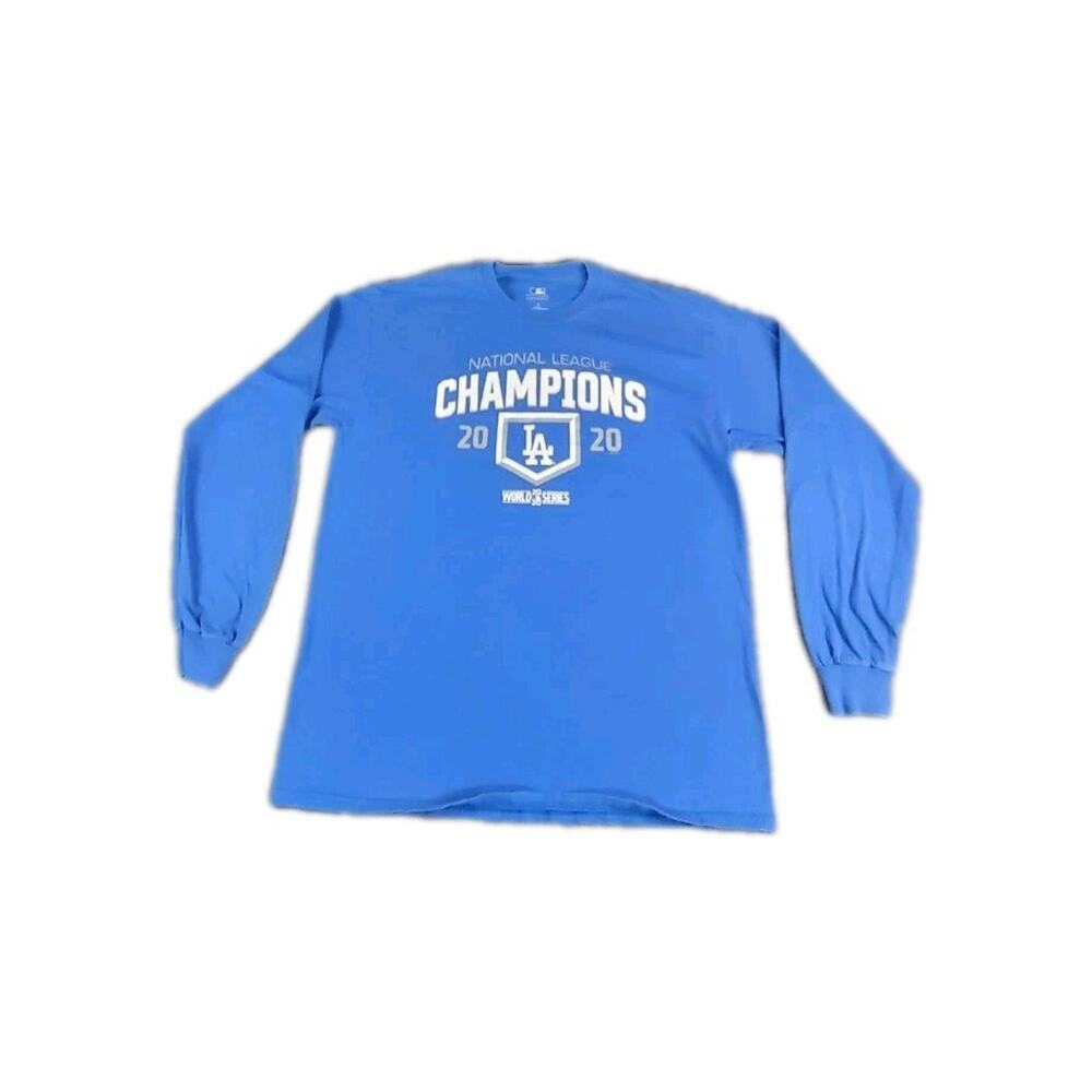 Genuine Los Angeles Dodgers Shirt Mens Sz L Blue 2020 National League Champions
